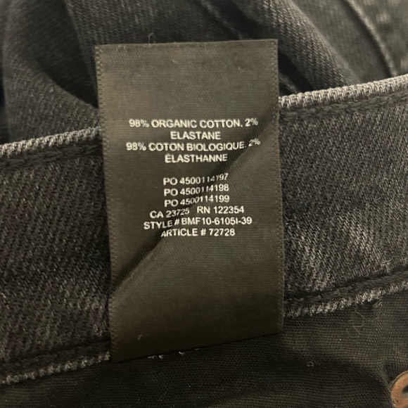 DENIM FORUM, Aritzia Arlo High-rise Straight Black Jeans, Organic - size 29 - Picture 8 of 9